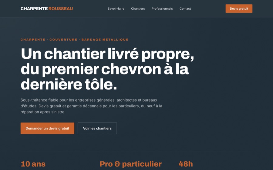 Site de Charpente Rousseau