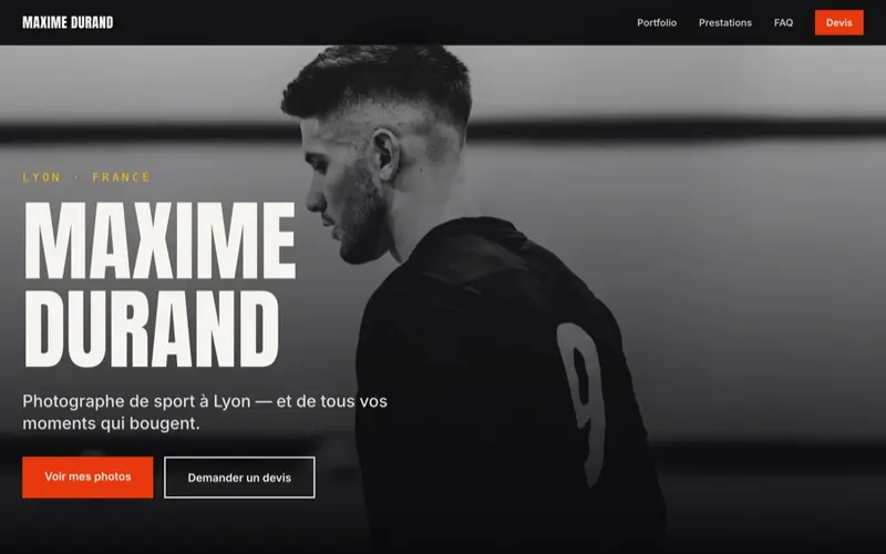 Site de Maxime Durand, photographe